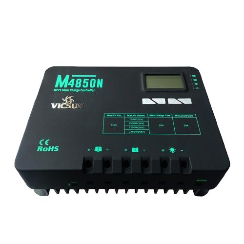 M4850N: CONTROLADOR DE CARGA 50A MPPT 12/24/36/48V AUTO - CONEX/TIERRA