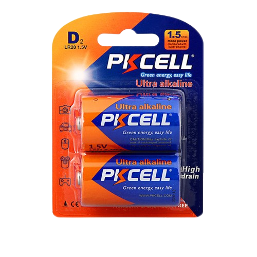 PKCELL LR20-2B: 1.5V , BLISTER X 2 UNID.